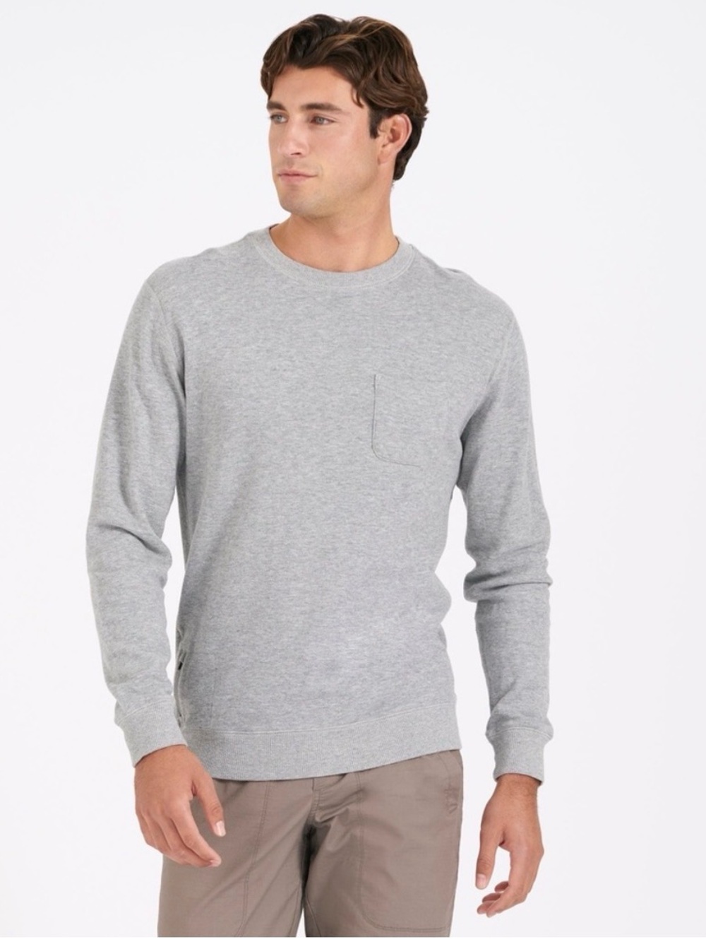 Vuori mens sz M Jeffrey’s Pullover Heather gray sweatshirt B09‎